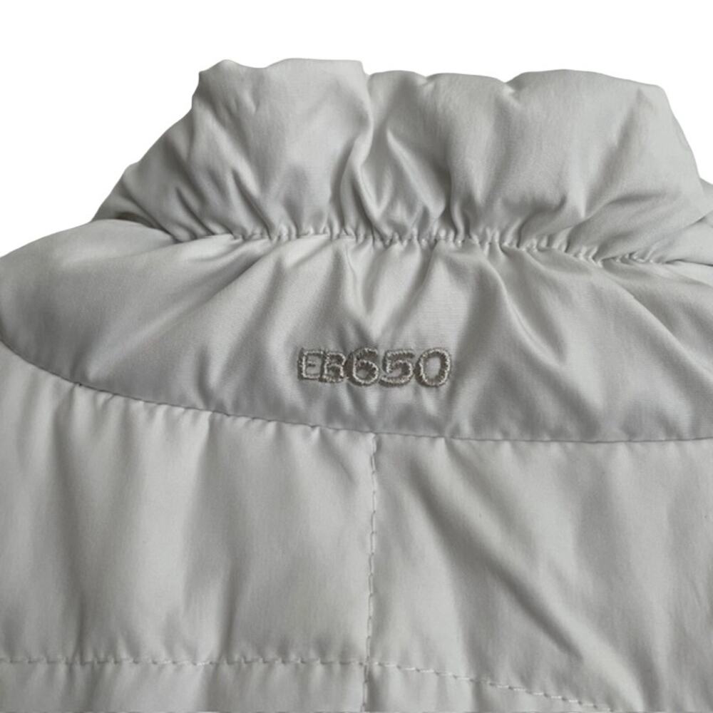 Eddie Bauer EB650 down women's vest in white with side pockets. - Picture 6 of 12